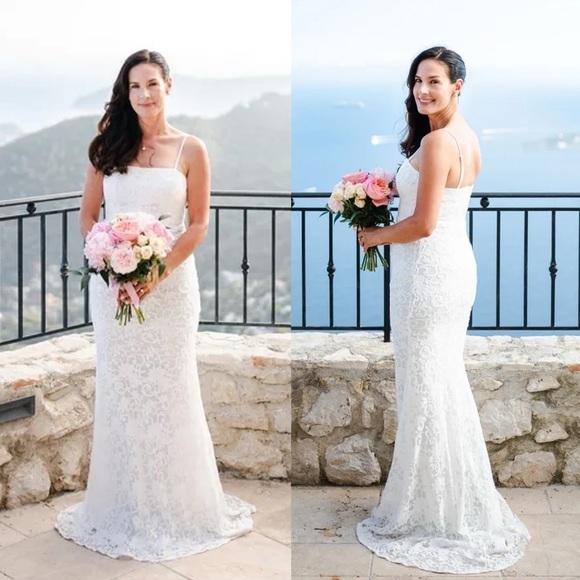 My Kind of Forever White Mesh Floral Embroidered Maxi Dress Medium - Picture 3 of 8